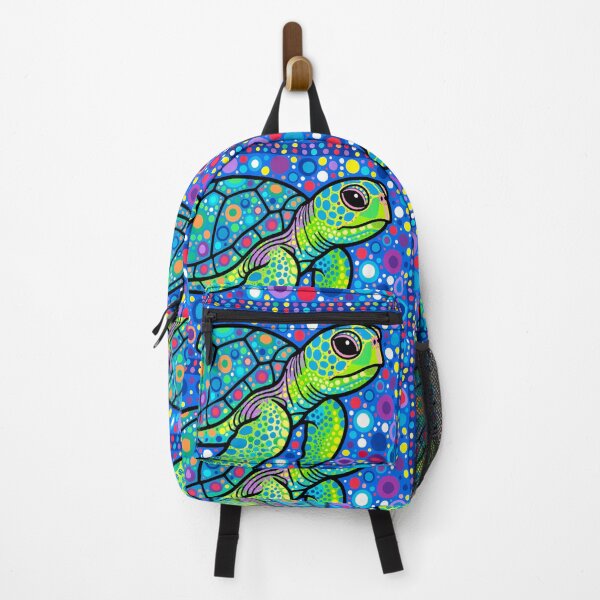 Item preview, Sea Turtle — Colorful Dotwork Pop Art | Vibrant Pointillist Ocean Illustration designed and sold by Ojo de Lilith.