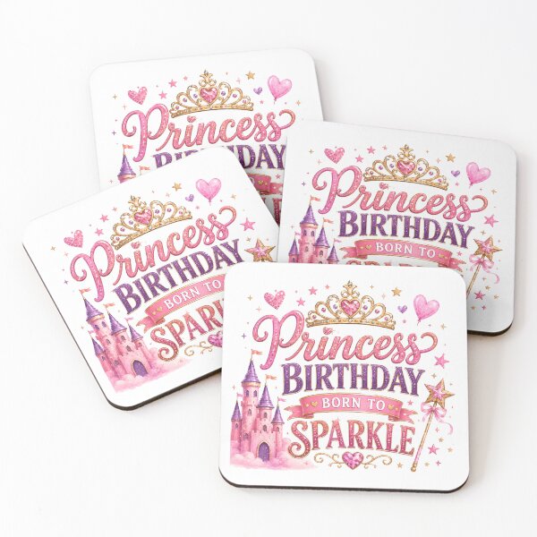 Item preview, Princess Birthday Shirt – Born to Sparkle Pink Crown Castle Party Design designed and sold by thBirthday.
