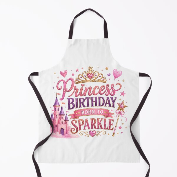 Item preview, Princess Birthday Shirt – Born to Sparkle Pink Crown Castle Party Design designed and sold by thBirthday.