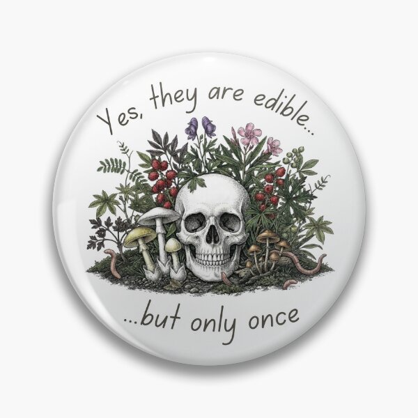 Item preview, Green Witch Poison Garden Skull and Mushrooms designed and sold by DsTeesApparel.
