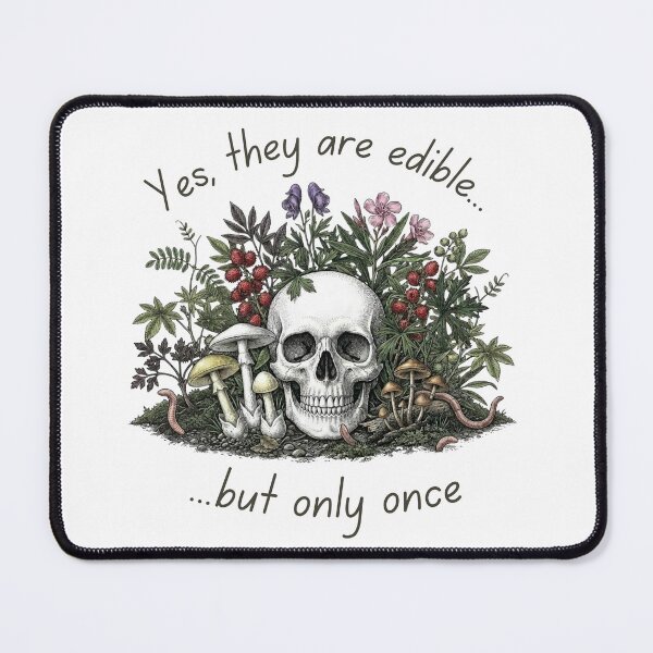 Item preview, Green Witch Poison Garden Skull and Mushrooms designed and sold by DsTeesApparel.