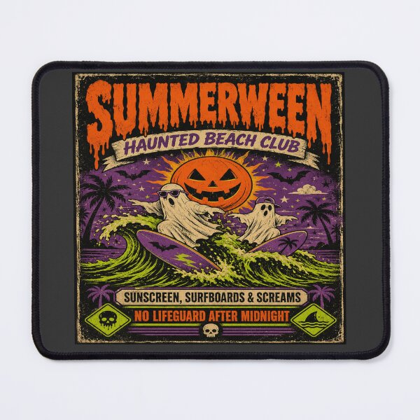 Item preview, SUMMERWEEN Haunted Beach Club Surfing Ghosts Retro Horror Beach designed and sold by POD DYNASTY.