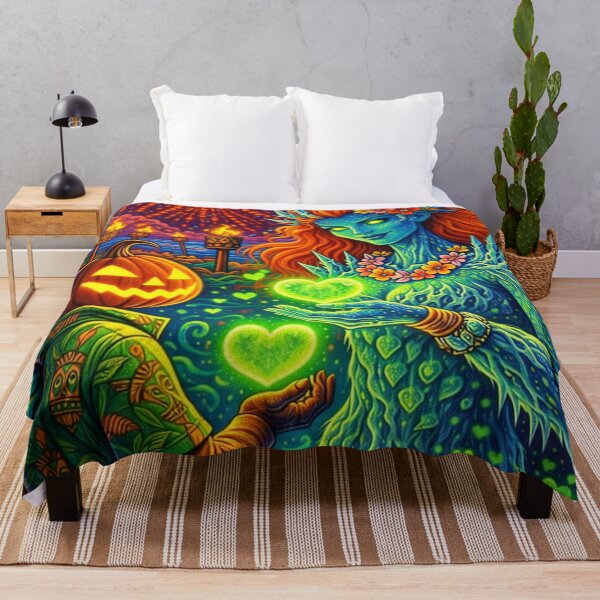 Item preview, Headless Horseman & Tiki Goddess – Retro Fantasy Tropical Art designed and sold by TheHorsemanRidesAgain.