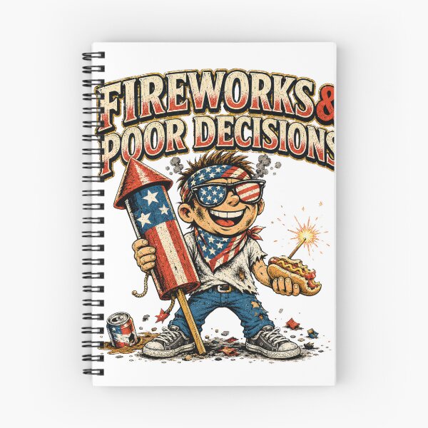 Item preview, 4th of July Funny T-Shirt — Fireworks Poor Decisions designed and sold by CerealBoxInk.