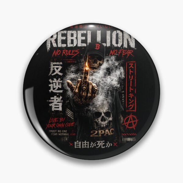 Item preview, Rebellion Skull Streetwear | Dark Gothic Skeleton Graphic | Urban Punk Tattoo Style designed and sold by saamessart.