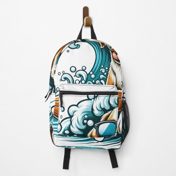 Item preview, Cute Surfing Dog Be Calm Retro Summer Beach designed and sold by MagySale.