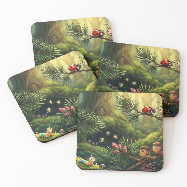 Item preview, Whimsical Woodland Forest Friends Art Print designed and sold by AirCrayons27.