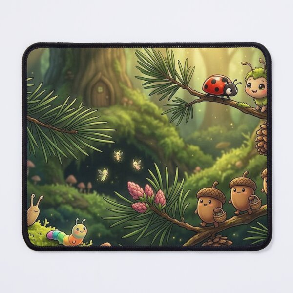 Item preview, Whimsical Woodland Forest Friends Art Print designed and sold by AirCrayons27.