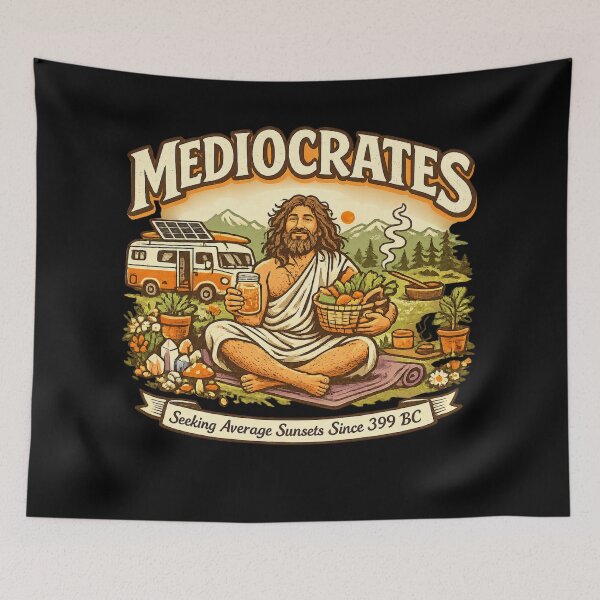 Item preview, Hippie Philosopher Mediocrates designed and sold by HiPatti.