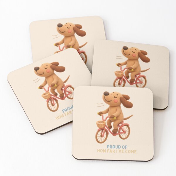 Item preview, Proud Of How Far I've Come Cycling Dog Sticker designed and sold by Siti Hoiriyah.