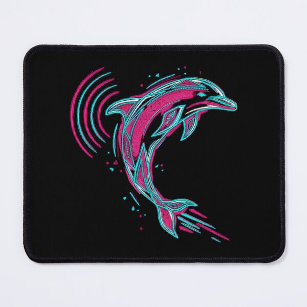 Item preview, Neon Tribal Dolphin Wave Energy designed and sold by SoftStyleStudio ⭐⭐⭐.
