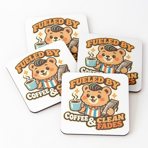 Item preview, Fueled By Coffee And Clean Fades Funny Barber Bear designed and sold by MIROUZ2000.