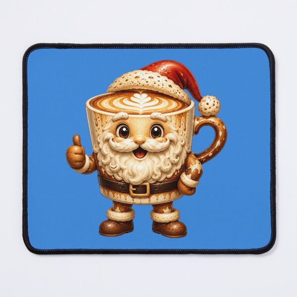 Item preview, Brainrot Christmas Santa Cappuccino | Funny Coffee Santa Meme Character | Cute Holiday Coffee Mascot | Ugly Xmas Aesthetic Art designed and sold by VectorJoy.