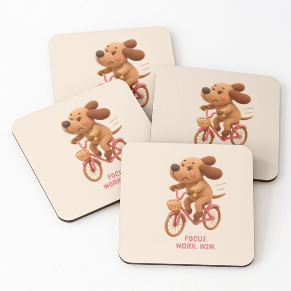 Item preview, Focus Work Win Cycling Dog Sticker designed and sold by Siti Hoiriyah.