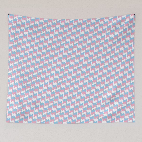 Item preview, Cat Pattern in pink, light blue, and white designed and sold by The Common Tee.