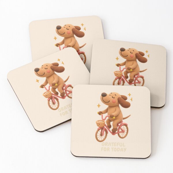 Item preview, Grateful For Today Cycling Dog Sticker designed and sold by Siti Hoiriyah.