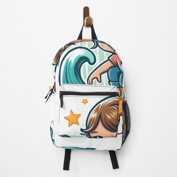 Item preview, Cute Anime Surfing Girl Be Happy Retro Summer Wave designed and sold by MagySale.