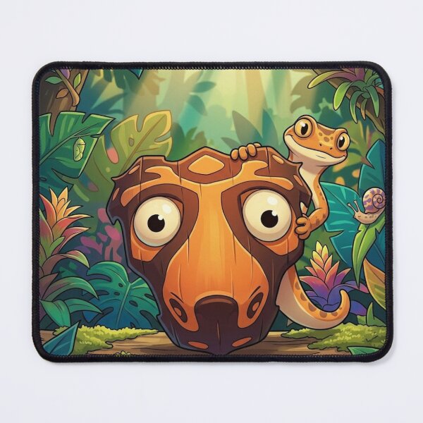 Item preview, The Curious Gecko: Vibrant Rainforest Character Art designed and sold by AirCrayons27.
