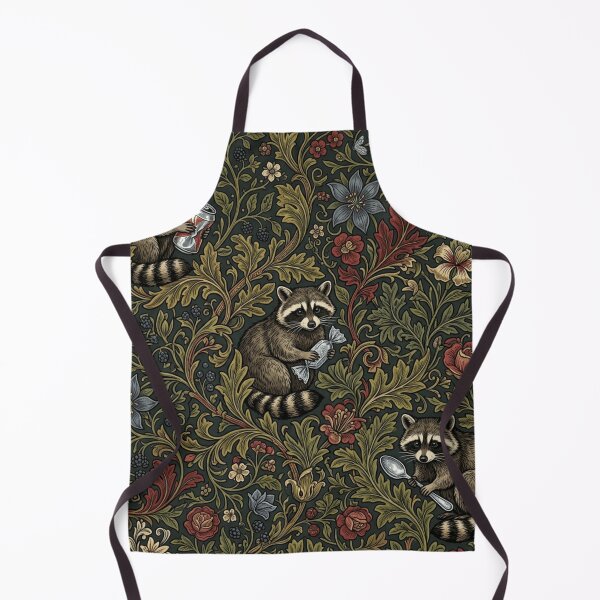 Item preview, Raccoon William Morris Vintage Botanical Tapestry designed and sold by Retro Mood Co.