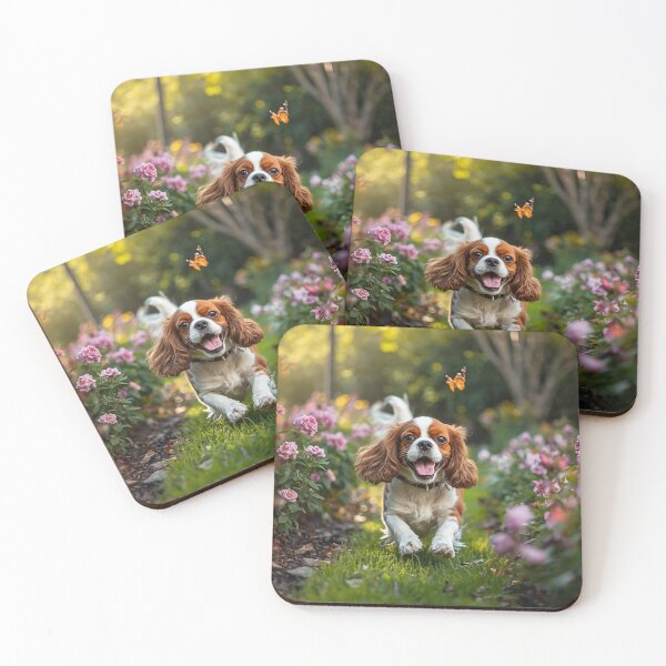 Item preview, Cavalier King Charles in the garden. designed and sold by VéVé's Place.