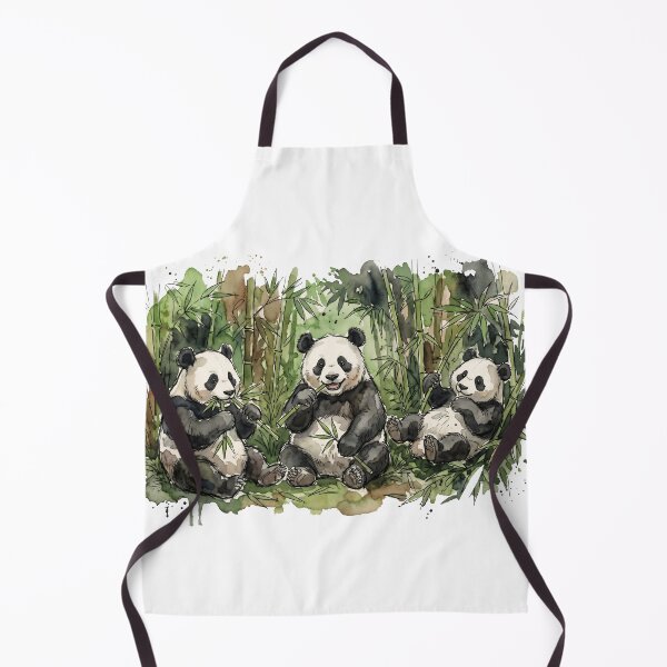 Item preview, Three Cute Pandas in Bamboo Forest designed and sold by LazyBearStudio..