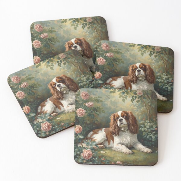 Item preview, Cavalier King Charles in the garden. designed and sold by VéVé's Place.
