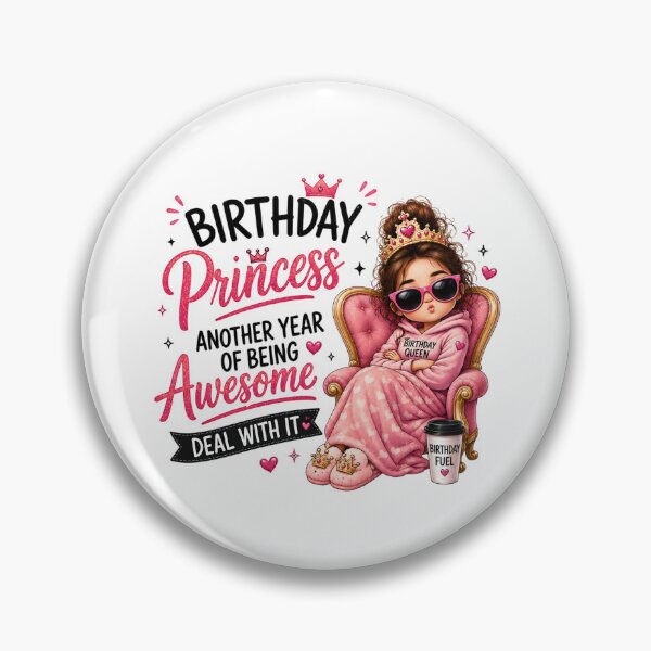 Item preview, Funny Birthday Princess Another Year of Being Awesome Cute Girl T-Shirt designed and sold by thBirthday.