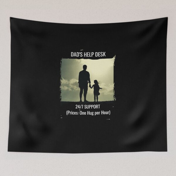 Item preview, Dad's Help Desk 24/7 Support Funny Dad Quote Retro Vintage T-Shirt designed and sold by StudioArtKate.
