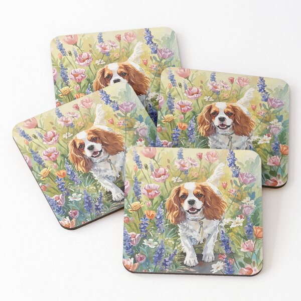 Item preview, Cavalier King Charles in the garden. designed and sold by VéVé's Place.
