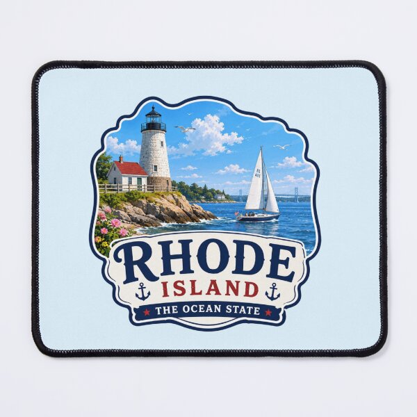 Item preview, Rhode Island - Coastal Lighthouse & Sailboat designed and sold by Myra365Art.