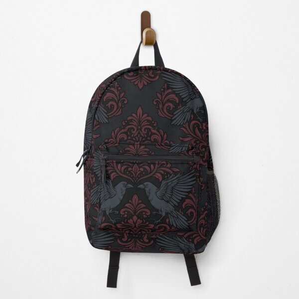 Item preview, Gothic Crow Damask Dark Academia Vintage Pattern designed and sold by Retro Mood Co.