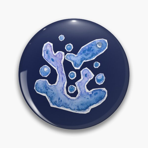 Item preview, Blue underwater fish watercolor hand drawn designed and sold by Deepness2023.