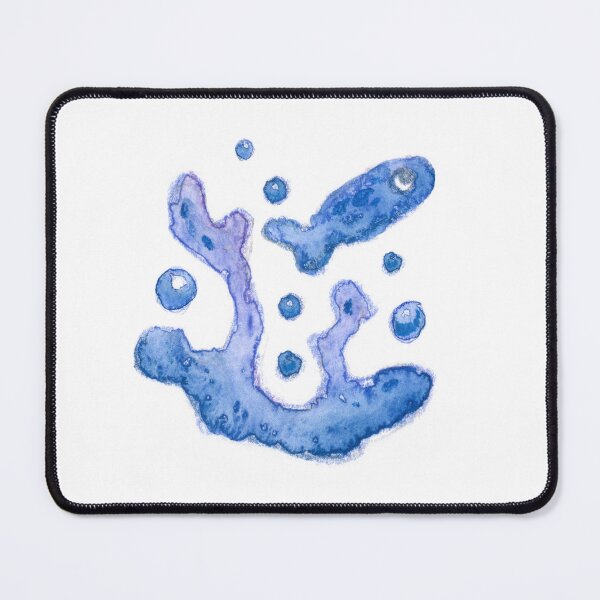 Item preview, Blue underwater fish watercolor hand drawn designed and sold by Deepness2023.