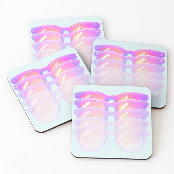 Item preview, Holographic Sunglasses Stack — Pastel Pink Purple Aesthetic Y2K Retro Summer Vibes designed and sold by alizye.