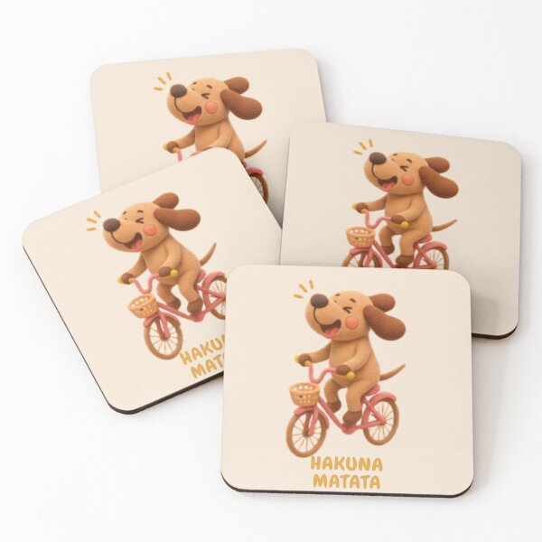 Item preview, Hakuna Matata Cycling Dog Sticker designed and sold by Siti Hoiriyah.