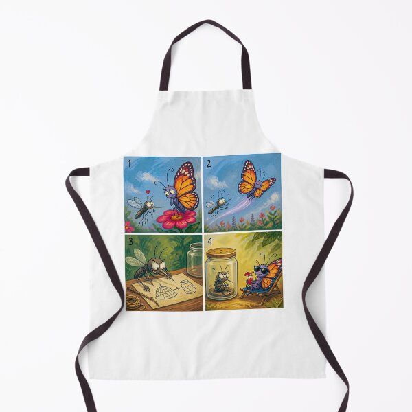 Item preview, Mosquito and Butterfly – Comic Story in 4 Scenes, Funny Art designed and sold by JaN44Fotografia.