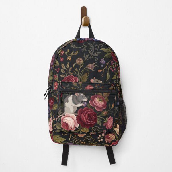 Item preview, Renaissance Floral Rat Vintage Dark Botanical Pattern designed and sold by Retro Mood Co.