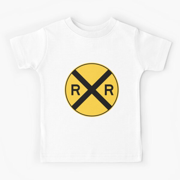 Railroad Crossing Road Sign Crossing Kids T-Shirt for Sale by