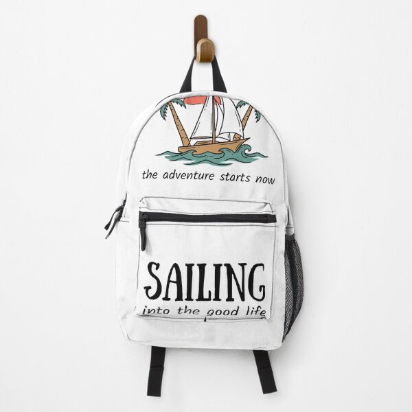 Item preview, Sailing Into the Good Life – Nautical Adventure Starts Now | Sailboat & Tropical Island Design designed and sold by JadmeStudio.