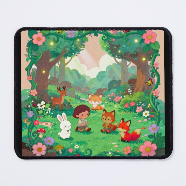 Artikelvorschau, Anime Kids Nature Adventure – Cute Children Exploring the Outdoors | Colorful Nature Design entworfen und verkauft von DervoTeck2767.