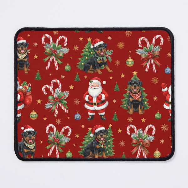 Item preview, Festive Santa and Rottweiler Pattern designed and sold by Wags & Tails.