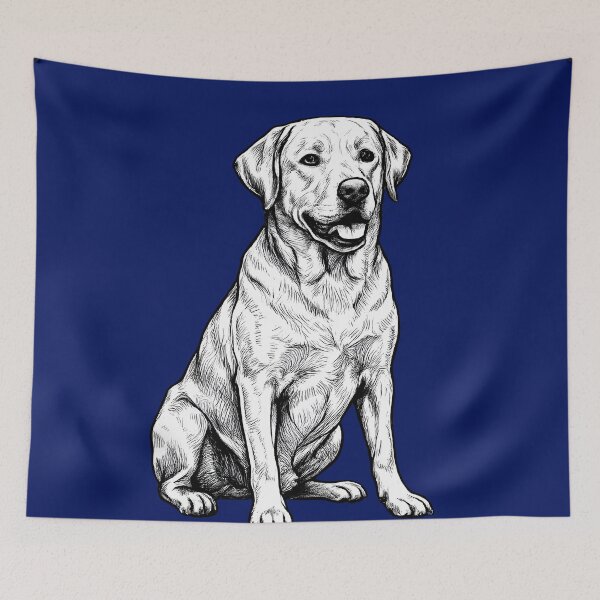 Item preview, Hand Drawn Labrador Retriever - Detailed Ink Sketch Dog Art designed and sold by digitalbob60.