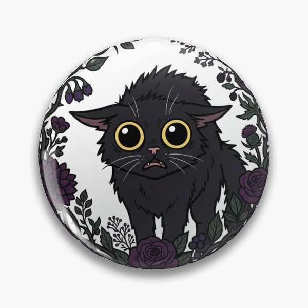Item preview, Overstimulated Black Cat Floral Dark Academia Gothic designed and sold by Retro Mood Co.