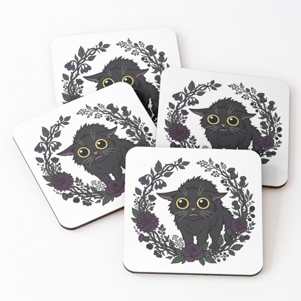 Item preview, Overstimulated Black Cat Floral Dark Academia Gothic designed and sold by Retro Mood Co.