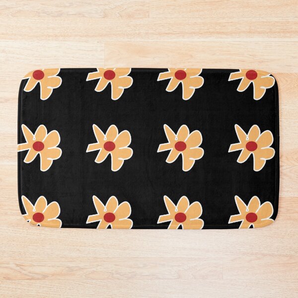 Item preview, Simple quirky flower black background designed and sold by Ellizzy®Art.