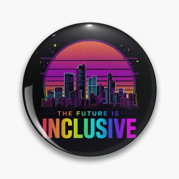 Item preview, The Future Is Inclusive Synthase Retro Pride designed and sold by EchoPrint Co..