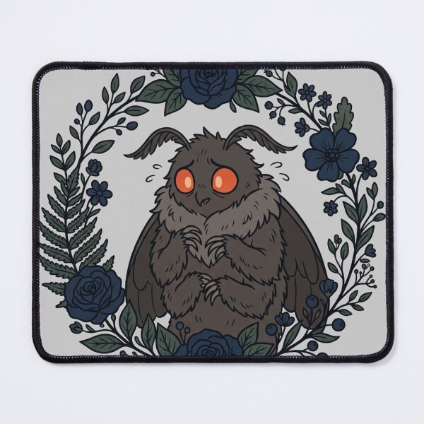 Item preview, Socially Anxious Mothman Floral Dark Academia Cryptid designed and sold by Retro Mood Co.