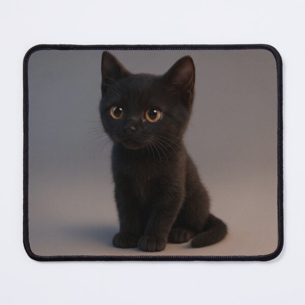 Item preview, Adorable Black Kitten Golden Eyes Studio Portrait designed and sold by UmSkelig834.