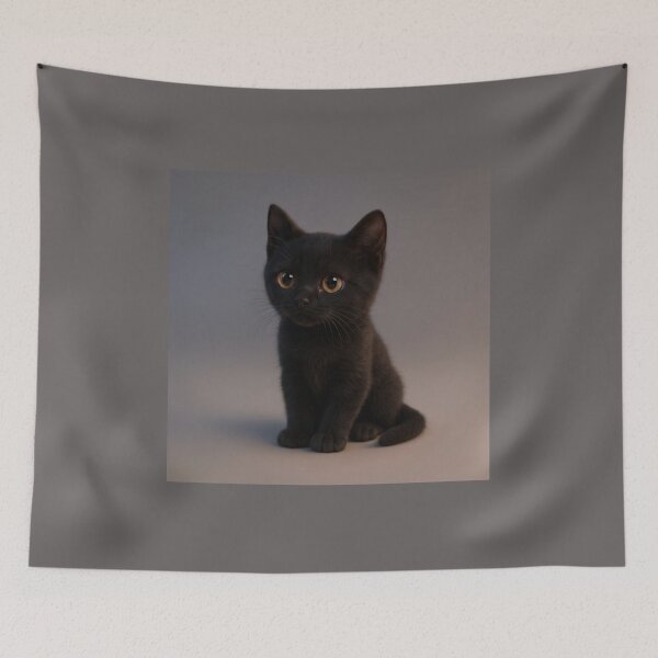 Item preview, Adorable Black Kitten Golden Eyes Studio Portrait designed and sold by UmSkelig834.