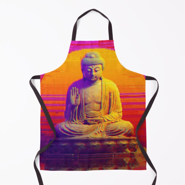 Item preview, Neon Glitch Buddha Meditation designed and sold by ClubVacay.